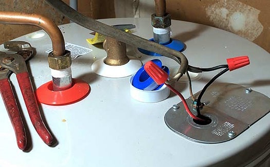 hot water heater wiring